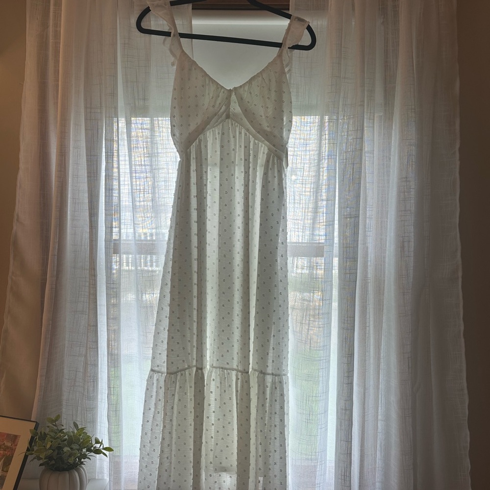 Elegant White Sleeveless Dress - Altar’d State